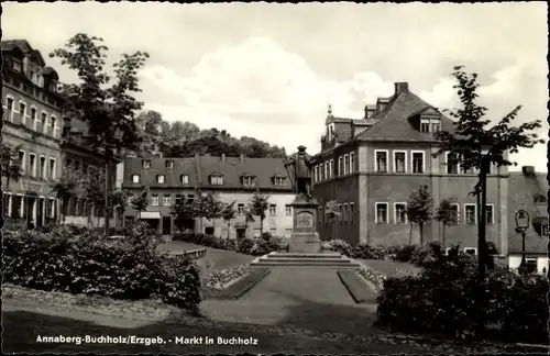 Ak Annaberg Buchholz Erzgebirge, Markt