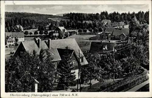 Ak Oberbärenburg Altenberg im Erzgebirge, Teilansicht, Häuser