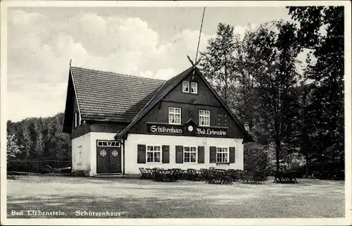 Ak Bad Liebenstein, Blick auf das Schützenhaus,Terrasse