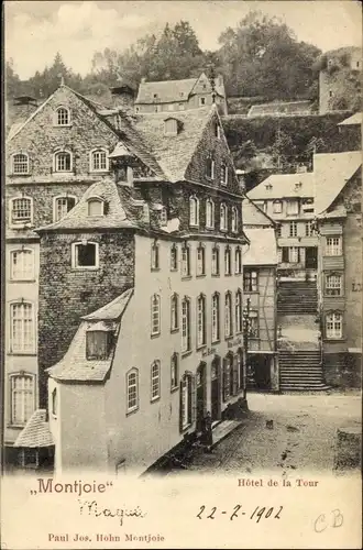 Ak Monschau Montjoie in der Eifel, Hotel de la Tour