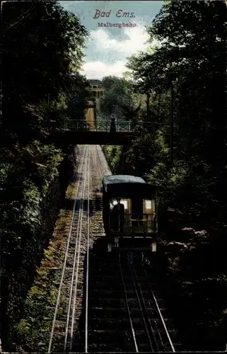 Ak Bad Ems an der Lahn, Malbergbahn