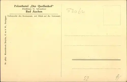 Ak Aachen in Nordrhein Westfalen, Palasthotel Der Quellenhof