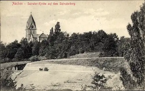 Ak Aachen in Nordrhein Westfalen, Salvatorkirche auf dem Salvatorberg