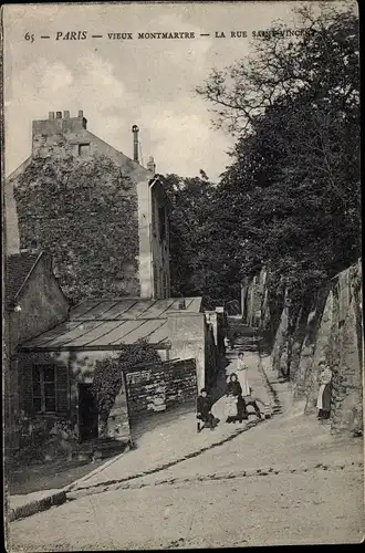 Ak Paris XVIII. Arrondissement Buttes-Montmartre, La Rue Saint Vincent