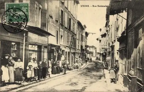 Ak Nyons Drome, Rue Nationale