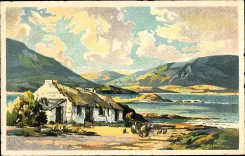 Künstler Ak Donegal Irland, The Homestead by the Sea