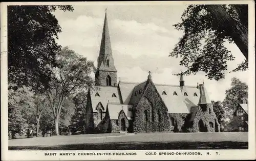 Ak Cold Spring on Hudson New York State USA, Saint Mary's Church in the Highlands