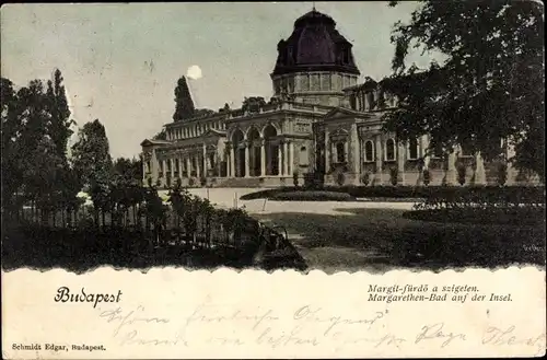 Ak Budapest Ungarn, Margarethenbad auf der Insel