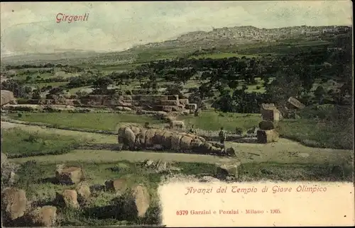 Ak Girgenti Agrigent Sicilia, Avanzi del Tempio di Giove Olimpico