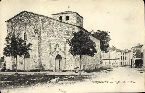 Ak Vélines Dordogne, L'Eglise