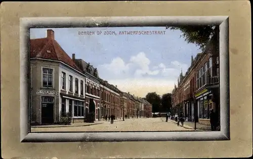 Passepartout Ak Bergen op Zoom Nordbrabant Niederlande, Antwerpschestraat