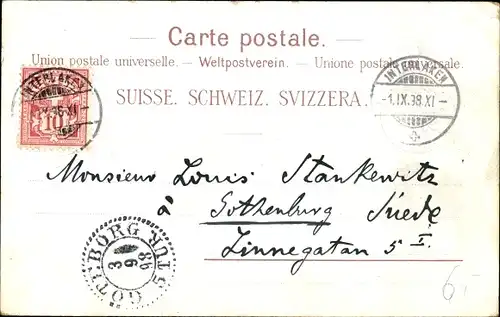 Litho Interlaken Kanton Bern Schweiz, Grand Hotel Jungfrau