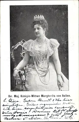 Ak Margarethe von Italien, Ehefrau von König Umberto I, Portrait