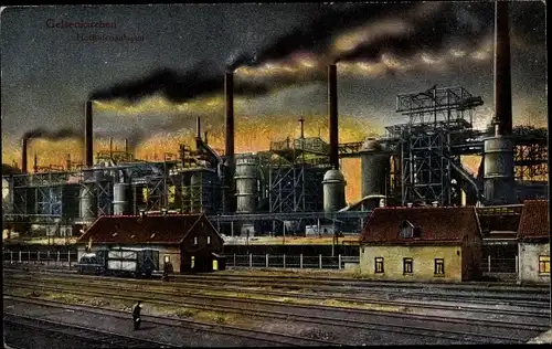 Ak Gelsenkirchen im Ruhrgebiet, Hochöfen