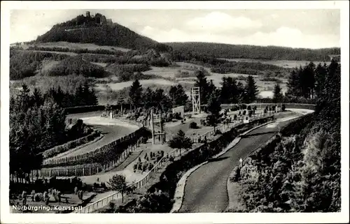 Ak Nürburg im Kreis Ahrweiler Rheinland Pfalz, Karussell, Berg