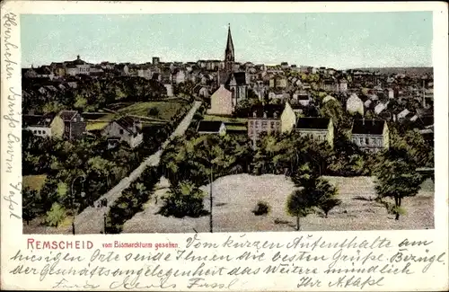 Ak Remscheid im Bergischen Land, Blick vom Bismarckturm