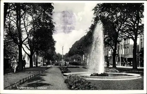 Ak Krefeld am Niederrhein, Ostwall