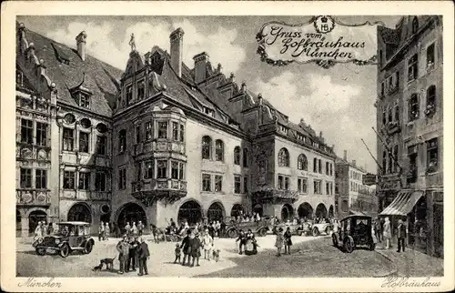 Künstler Ak München, Hofbräuhaus