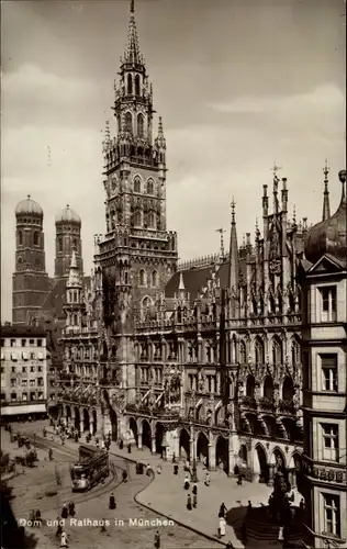 Ak München, Dom und Rathaus