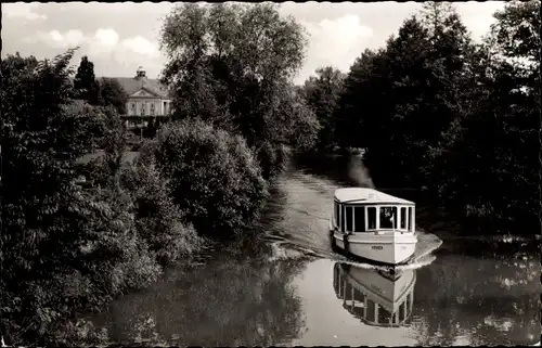 Ak Bad Kissingen Unterfranken Bayern, Boot auf der Saale