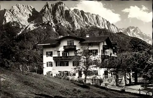 Ak Grainau im Kreis Garmisch Partenkirchen, Hotel Post