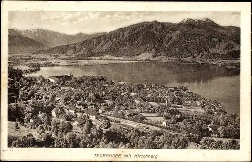 Ak Tegernsee in Oberbayern, Teilansicht mit Hirschberg