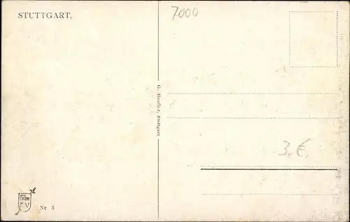 Ak Stuttgart in Württemberg, Gesamtansicht