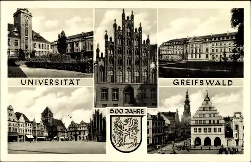 Ak Hansestadt Greifswald, Universität, 500 Jahre