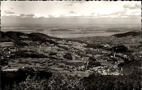 Ak Bühlertal im Schwarzwald, Gesamtansicht, Rheinebene