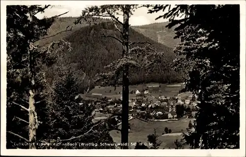 Ak Klosterreichenbach Baiersbronn im Schwarzwald, Blick aus der Ferne auf den Ort