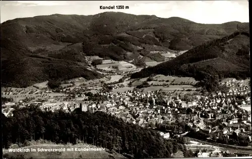 Ak Waldkirch im Breisgau Schwarzwald, Gesamtansicht mit Kandelmassiv