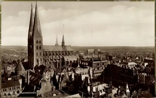 Ak Hansestadt Lübeck, Marienkirche