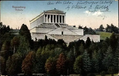 Ak Regensburg an der Donau Oberpfalz, Walhalla