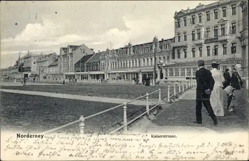 Ak Nordseebad Norderney Ostfriesland, Kaiserstraße