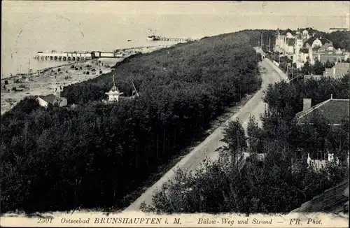 Ak Ostseebad Brunshaupten Kühlungsborn, Bülow Weg und Strand