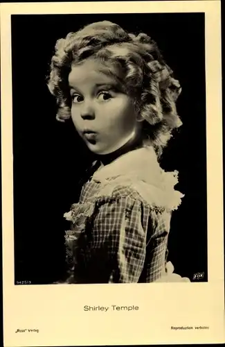 Ak Schauspielerin Shirley Temple, Portrait, Ross