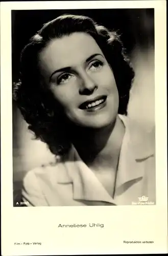 Ak Schauspielerin Anneliese Uhlig, Portrait