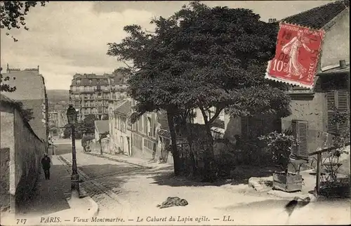 Ak Paris XVIII. Arrondissement Buttes-Montmartre, Le Cabaret du Lapin agile