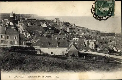 Ak Onival Ault Somme, Panorama pris du Phare