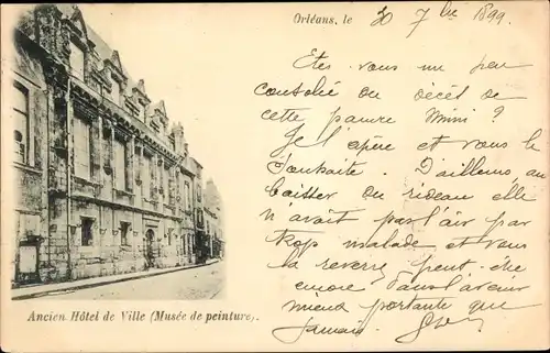 Ak Orléans Loiret, Ancien Hotel de Ville, Musee de peinture