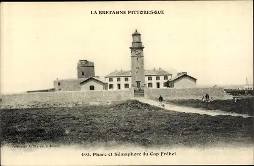 Ak Cap Frehel Côtes d’Armor, Phare et Semaphore