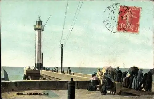 Ak Dieppe Seine Maritime, Le Phare