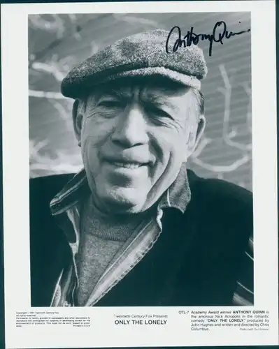 Anthony Quinn als Nick Acropolis, Only the Lonely, Original Autogramm