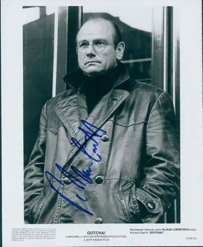 Klaus Loewitsch, Gotcha! Ein irrer Typ, Original Autogramm