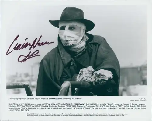 Liam Neeson als Peyton Westlake, Darkman, Original Autogramm