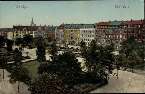 Ak Zwickau in Sachsen, Römerplatz