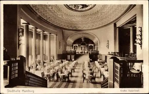 Ak Hamburg Nord Winterhude, Stadthalle im Stadtpark, Kuppelsaal, Innenansicht