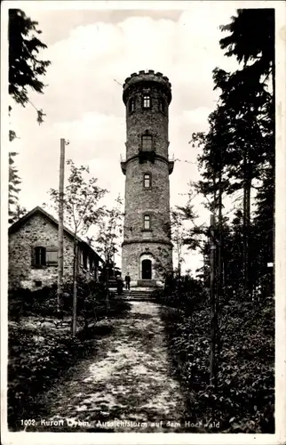 Ak Oybin in der Oberlausitz, Zittauer Gebirge, Hochwald, Aussichtsturm