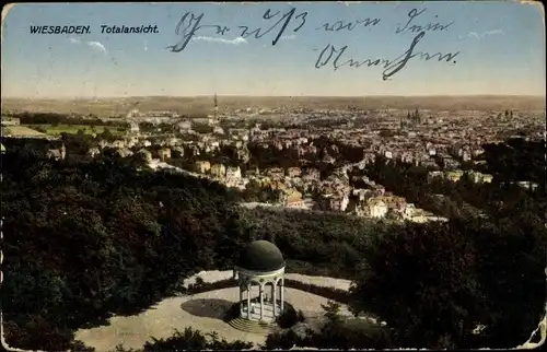 Ak Wiesbaden in Hessen, Totalansicht