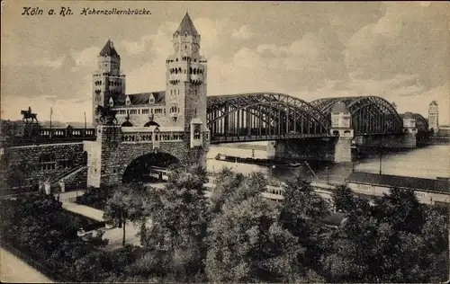 Ak Köln am Rhein, Hohenzollernbrücke